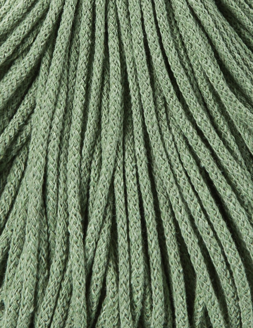 Bobbiny 3mm Braided Cotton Cord (100m/ 108yds) -- EUCALYPTUS GREEN -- Macrame & Crochet