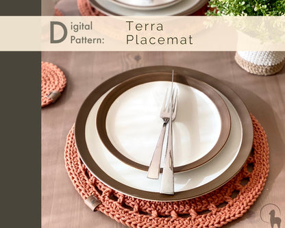 Terra Placemat Crochet Pattern - Instant Download PDF