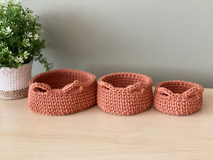 Cat Basket in 3 sizes Crochet Pattern - Instant Download PDF
