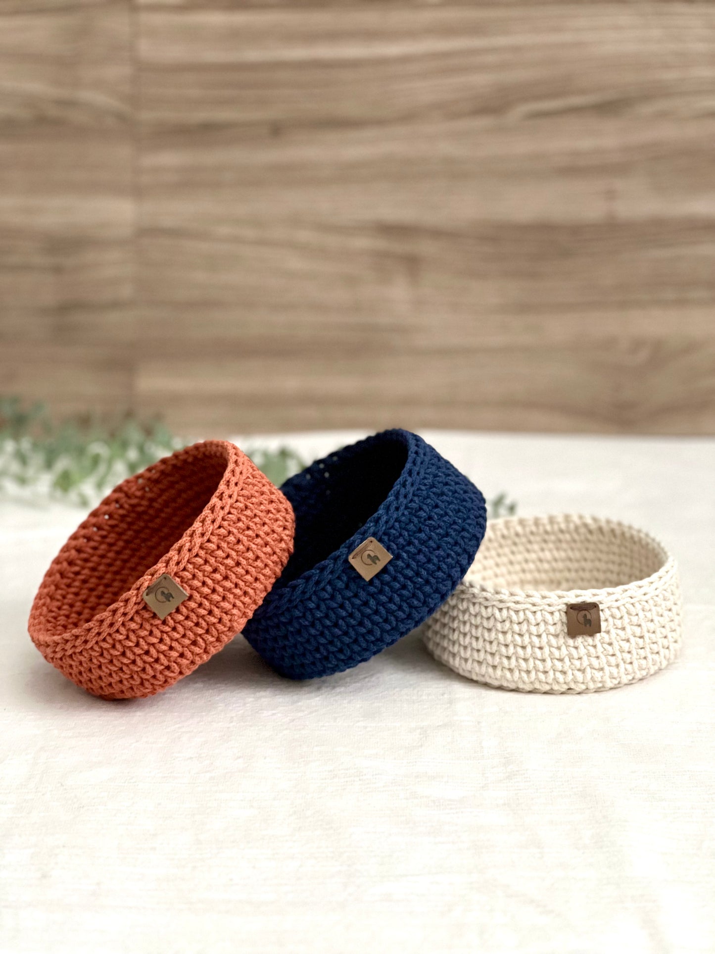 Round Crochet Nesting Basket (3 sizes)