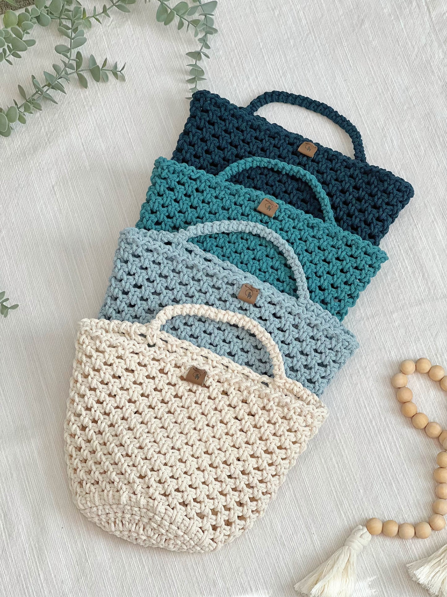 Hand-Crocheted Round Hanging Basket - Multipurpose Wall Organizer (Small / Large)