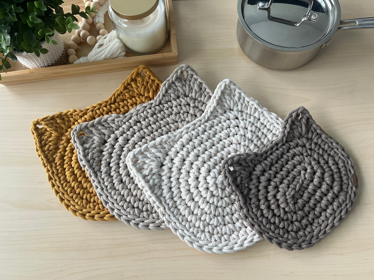 Cat Hot Pad in 2 sizes Crochet Pattern - Instant Download PDF