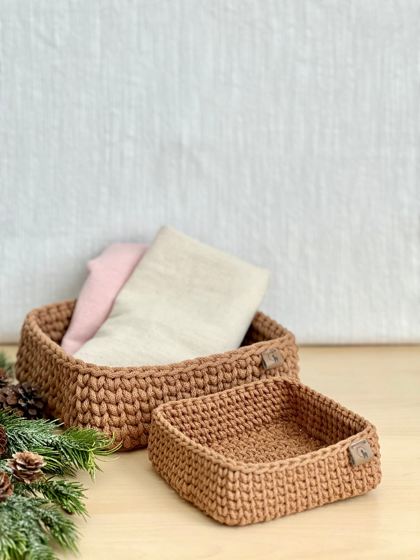 Matta Square Basket in 2 sizes (6" &  8") Crochet Pattern - Instant Download PDF + VIDEO