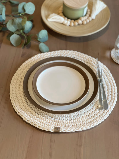 Round Placemat in 3 designs Crochet Pattern PDF + Video Tutorial
