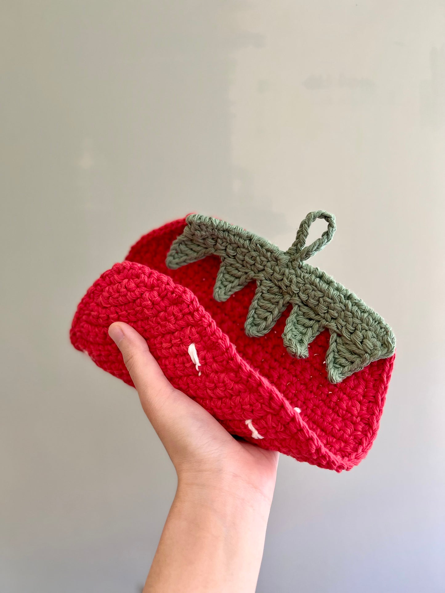 Strawberry Pot Holder Crochet Pattern - Instant Download PDF