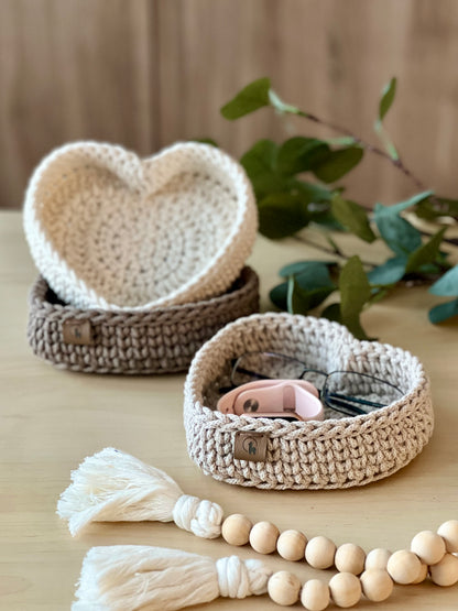 Heart Basket Crochet Pattern PDF + Video Tutorial