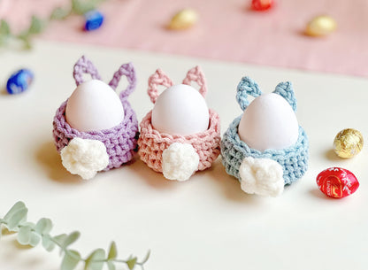 Bunny Easter Egg Holder- Set of 3, Hand-crocheted