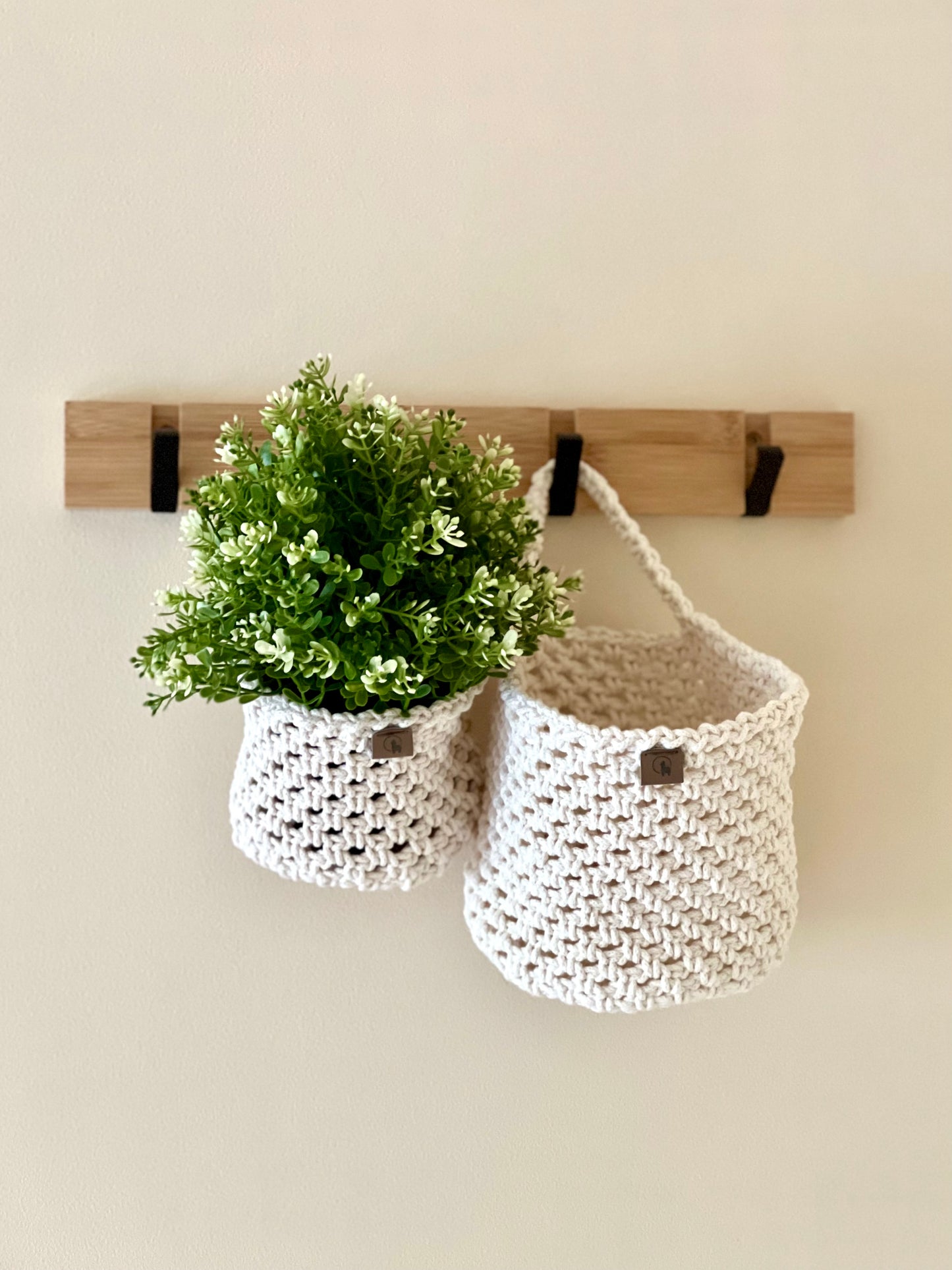 Laina Hanging Basket in 2 sizes Crochet Pattern - Instant Download PDF