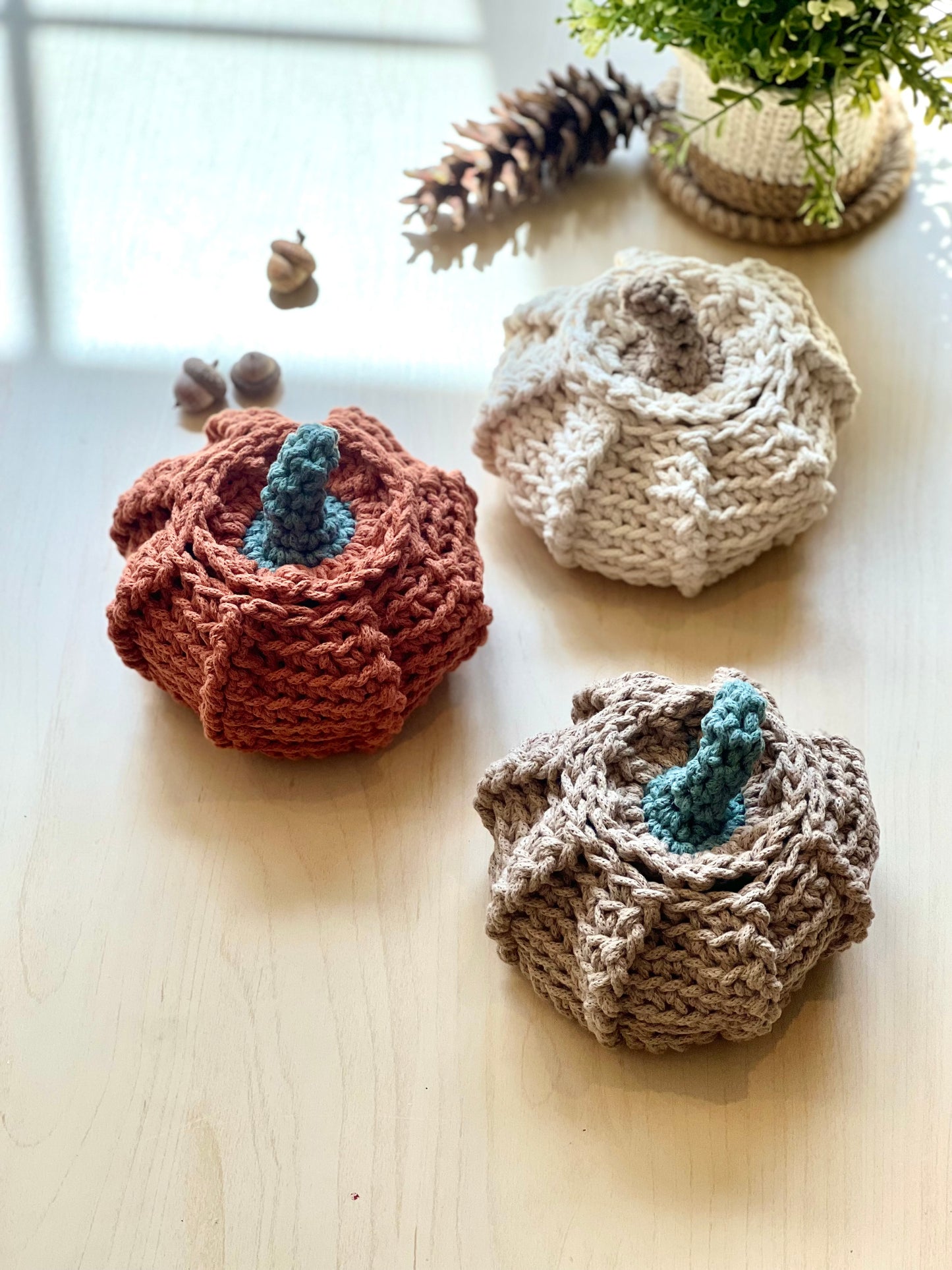 Pumpkin Basket Crochet Pattern - Instant Download PDF