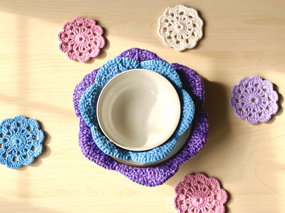Bowl Cozy in 2 sizes Crochet Pattern - Instant Download PDF