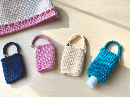 Sanitizer Cozy in 2 designs Crochet Pattern - Instant Download PDF