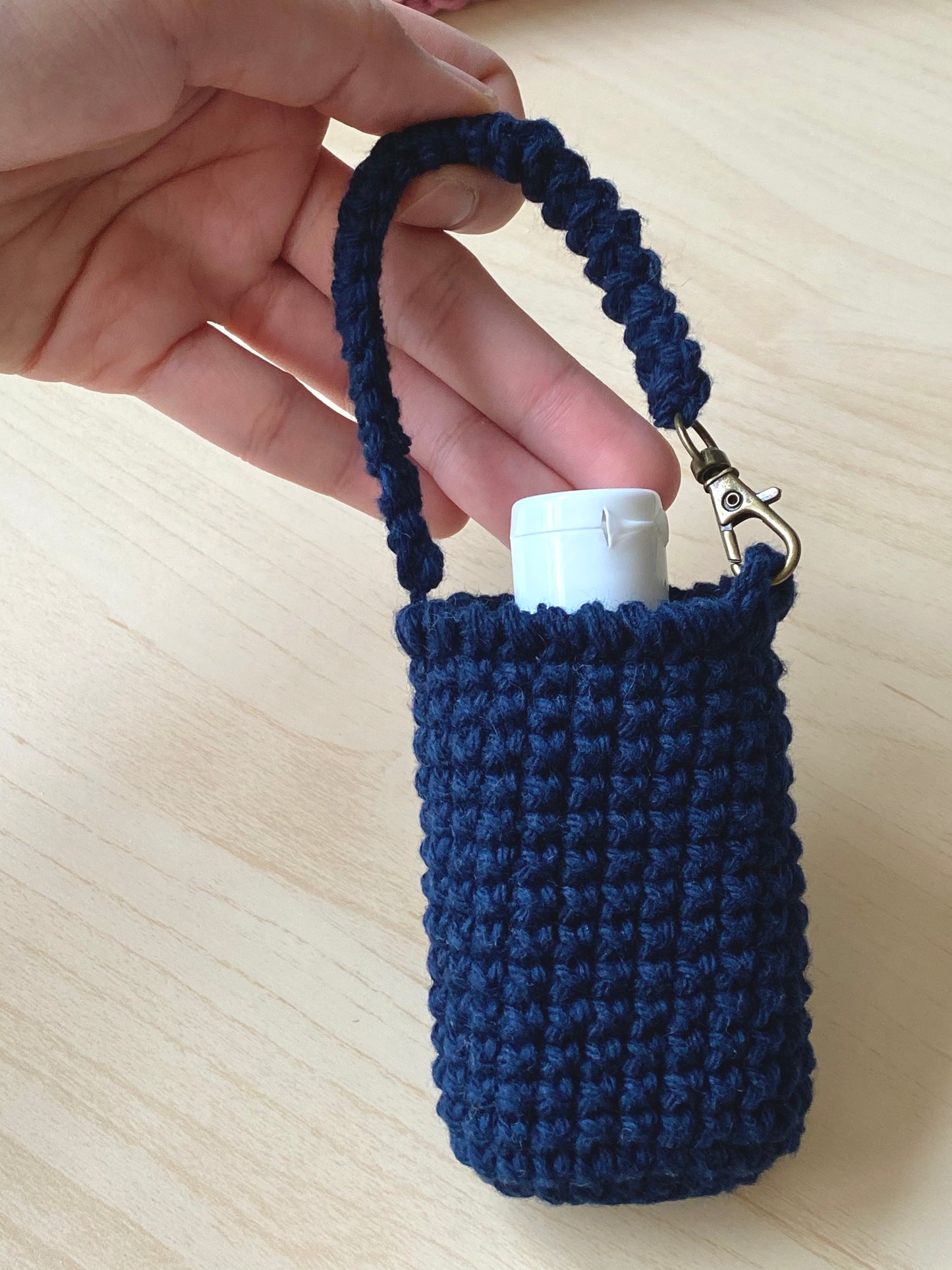 Sanitizer Cozy in 2 designs Crochet Pattern - Instant Download PDF
