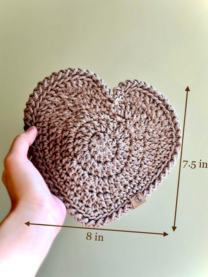 Heart Trivet Crochet Pattern - Instant Download PDF