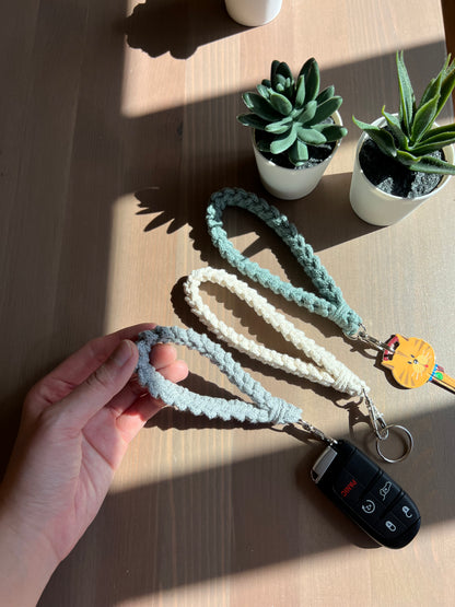Handmade Crochet Key Fob Wristlet- 2 Length Options