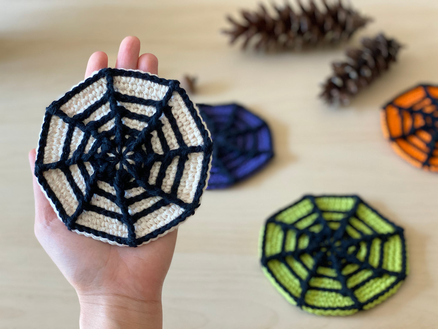 Spider Web Coaster Crochet Pattern - Instant Download PDF