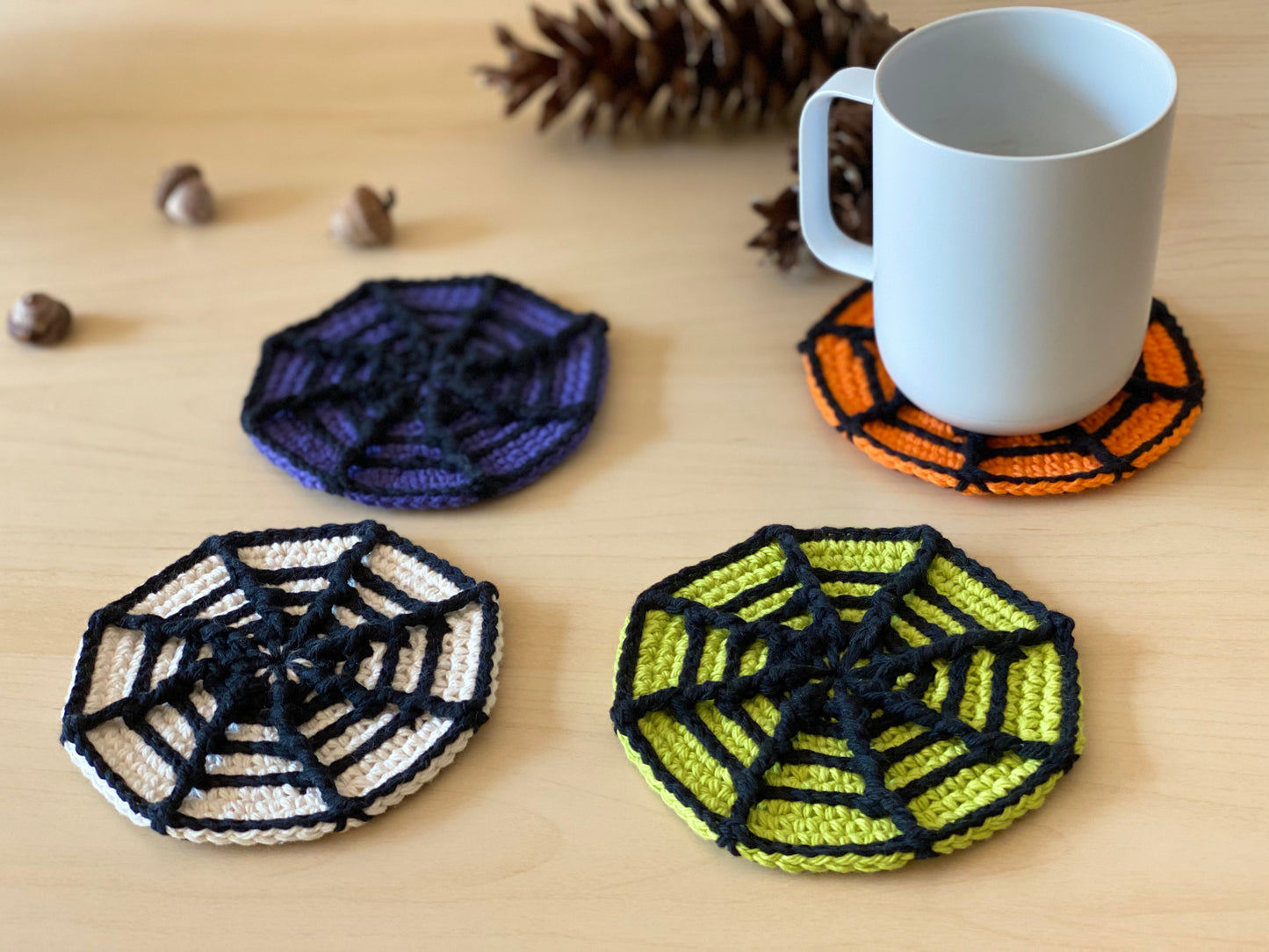 Spider Web Coaster Crochet Pattern - Instant Download PDF