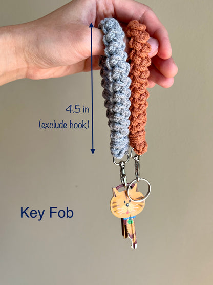 Handmade Crochet Key Fob Wristlet- 2 Length Options