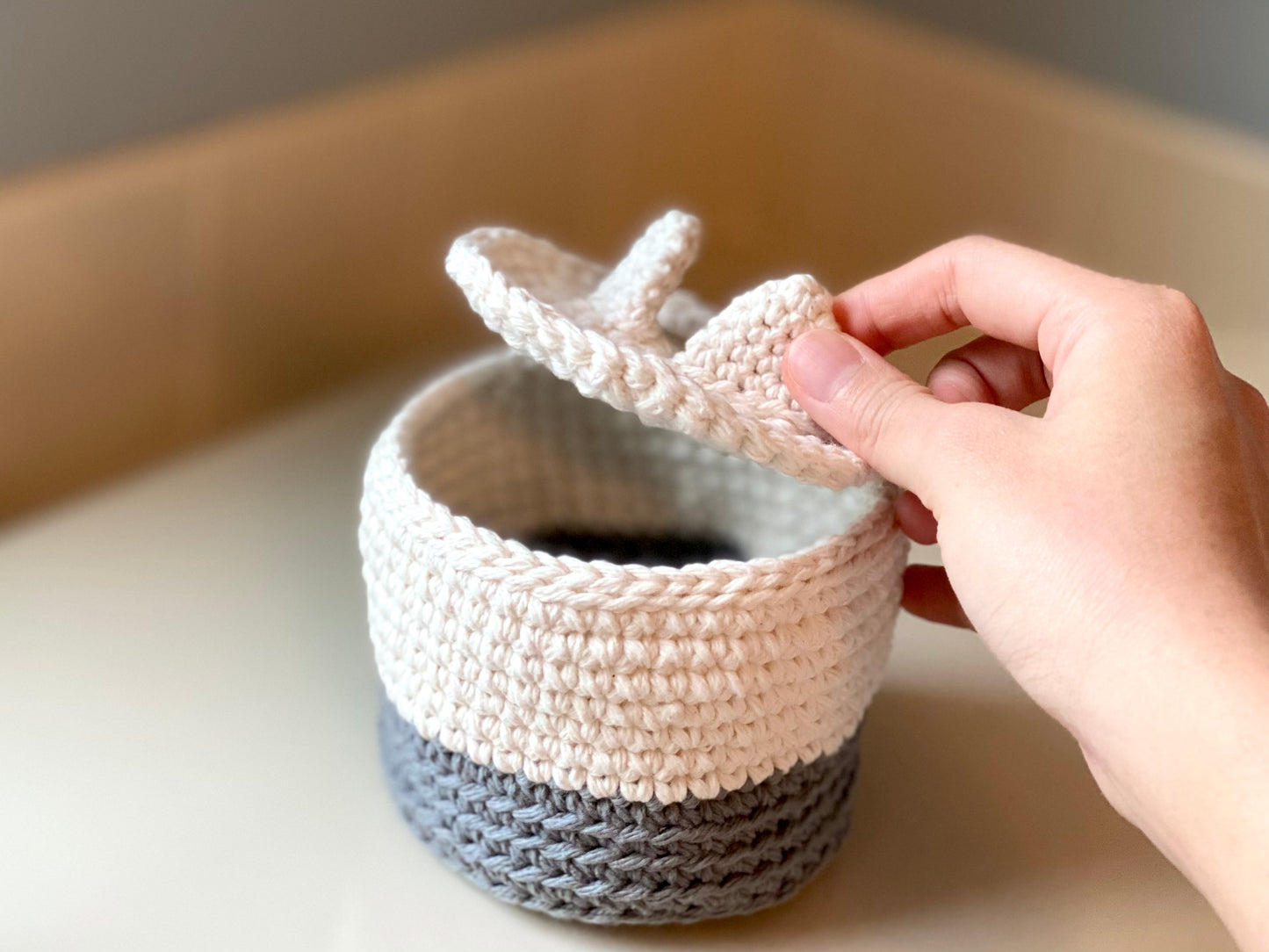 Cat Organizer Basket Set Crochet Pattern - Instant Download PDF