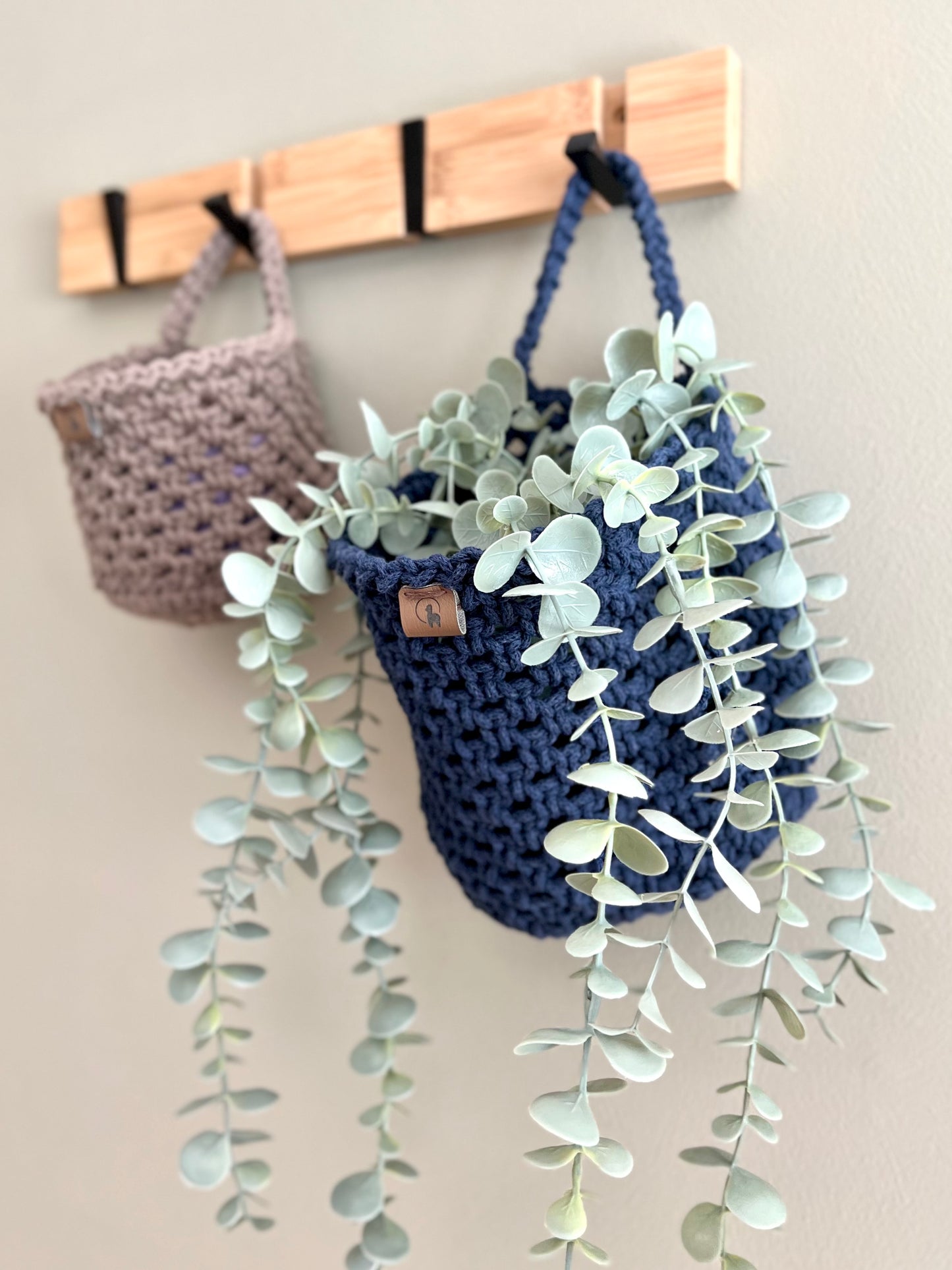 Laina Hanging Basket in 2 sizes Crochet Pattern - Instant Download PDF