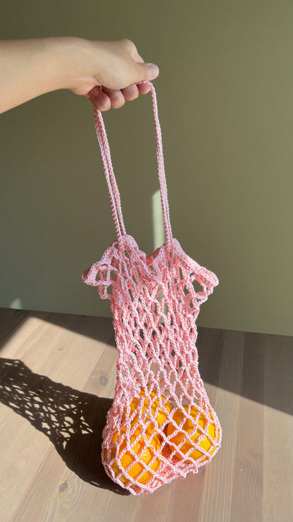 Cat Foldable Market Bag Crochet Pattern - Instant Download PDF