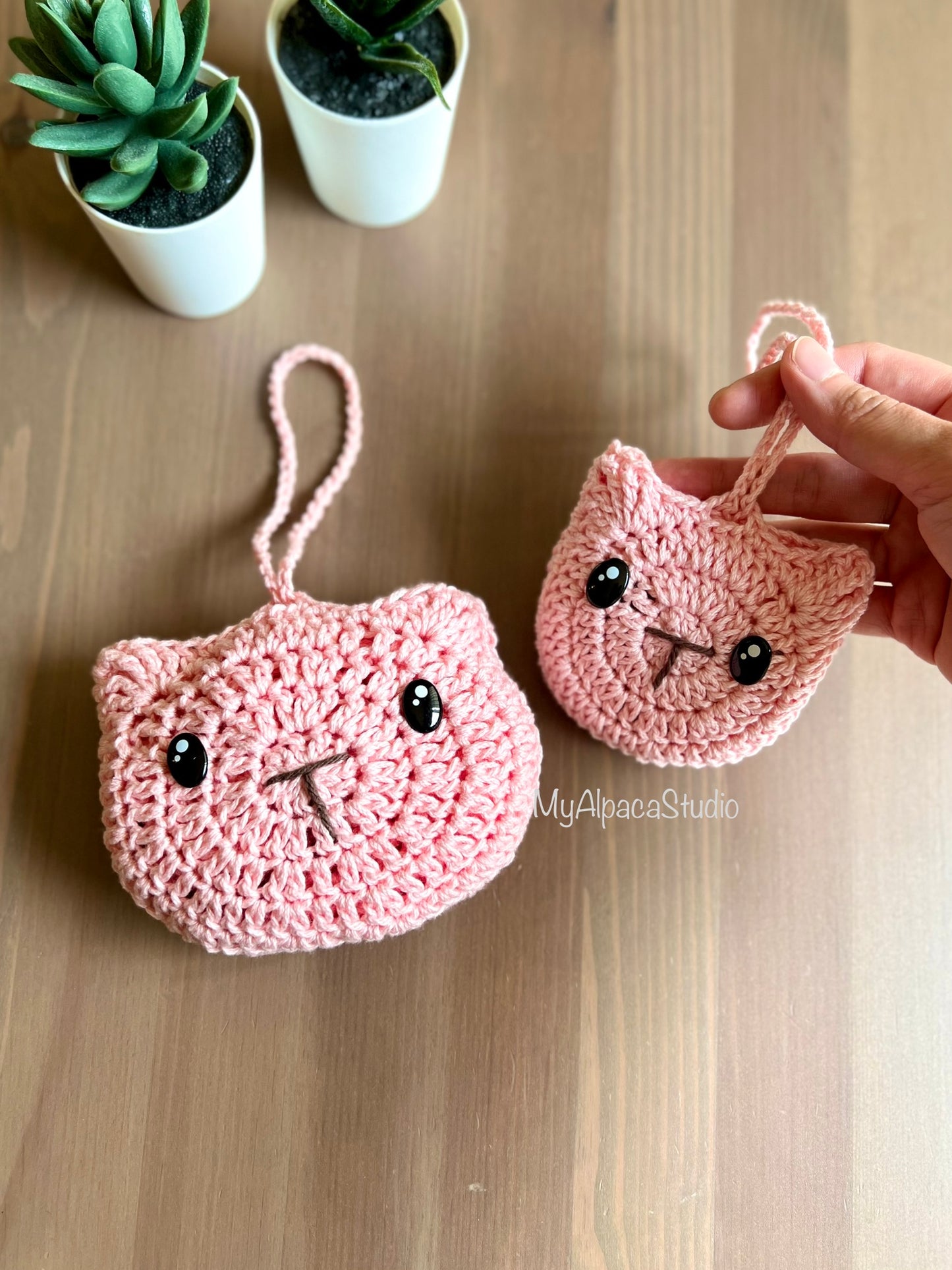 Cat Foldable Market Bag Crochet Pattern - Instant Download PDF