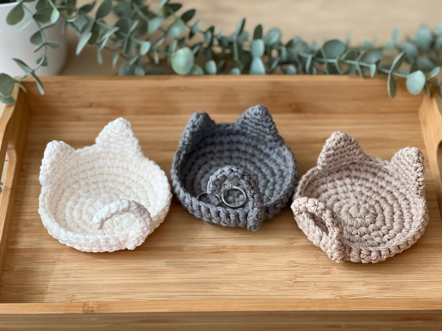 Cat Trinket Dish Crochet Pattern - Instant Download PDF