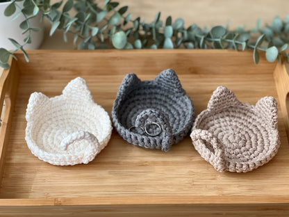Cat Trinket Dish Crochet Pattern - Instant Download PDF
