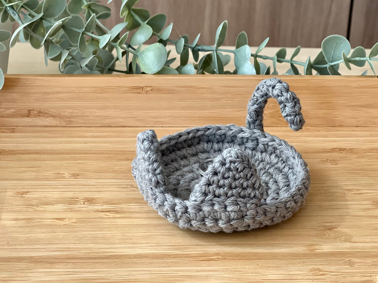Hand-crocheted Cat Trinket Dish