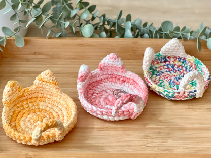Cat Trinket Dish Crochet Pattern - Instant Download PDF
