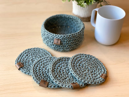 Verdura Coaster and Holder Crochet Pattern - Instant Download PDF + Video