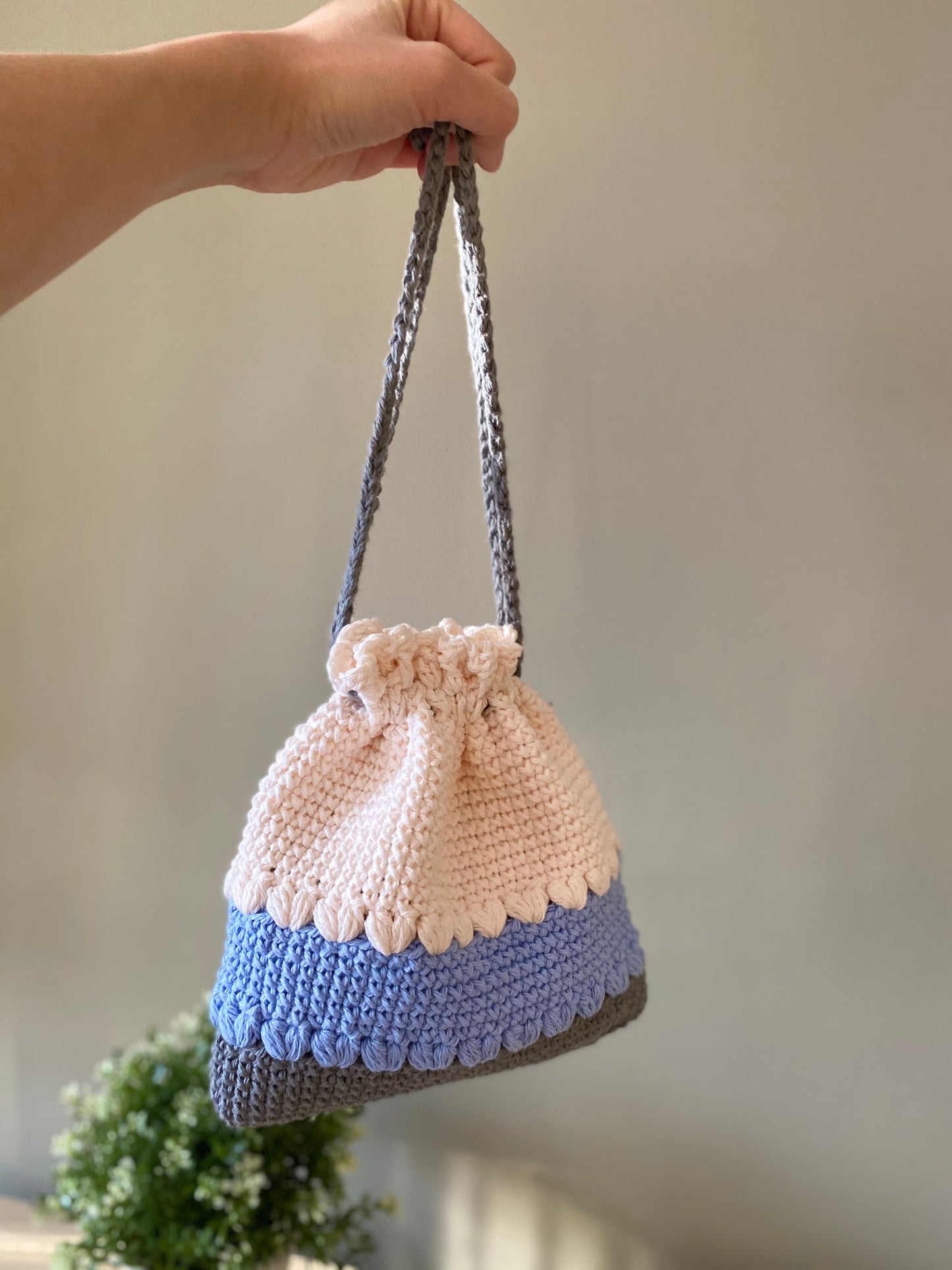 Minimalist Drawstring Pouch Crochet Pattern - Instant Download PDF