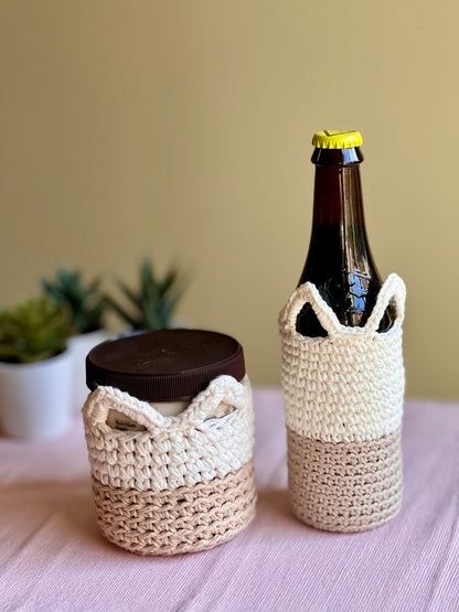Minimalist Cat Summer Cozies Crochet Pattern - Instant Download PDF