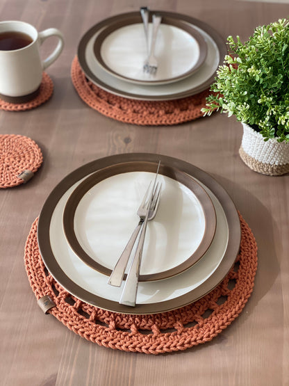 Terra Placemat Crochet Pattern - Instant Download PDF