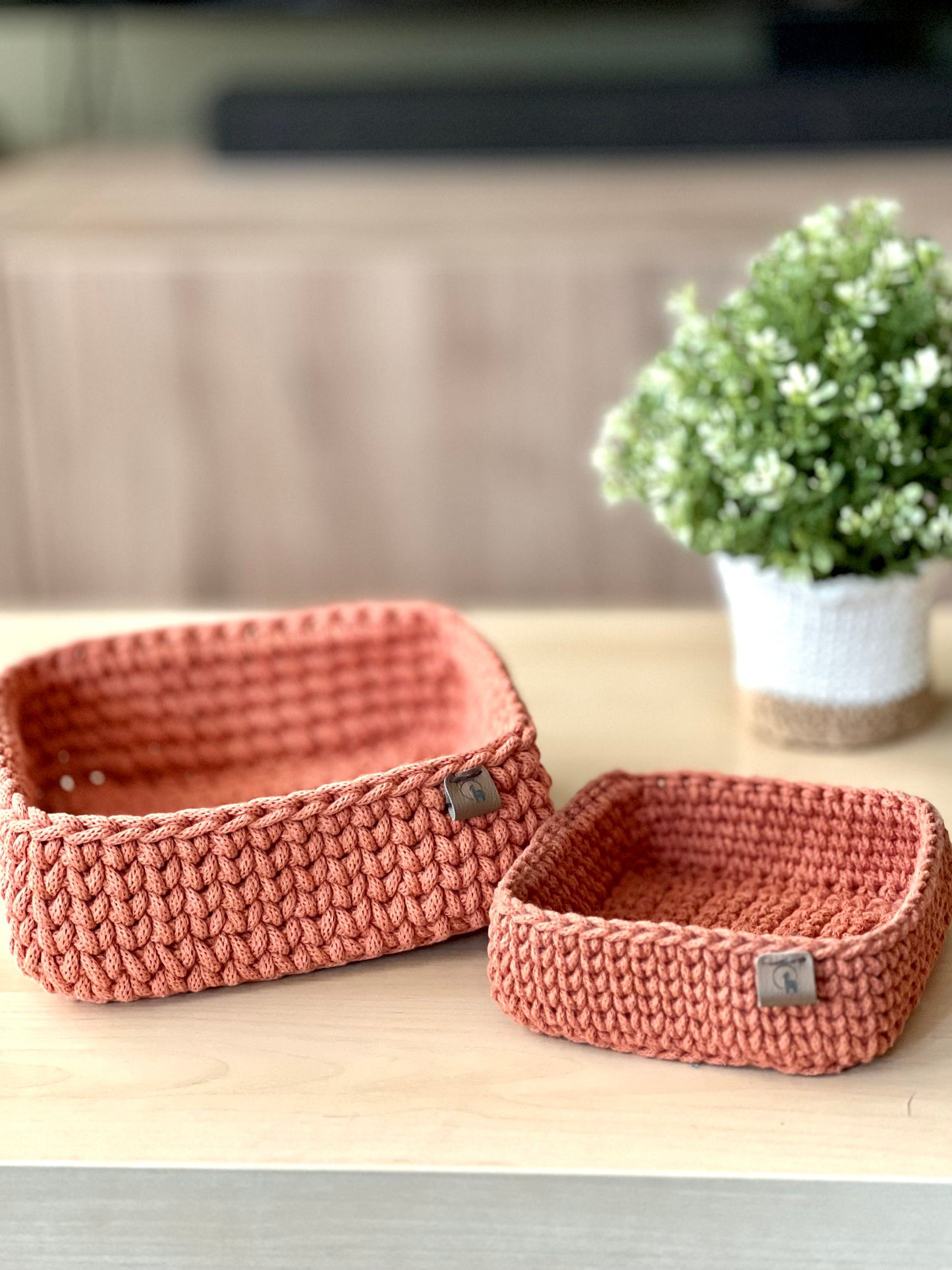 Matta Square Basket in 2 sizes (6" &  8") Crochet Pattern - Instant Download PDF + VIDEO