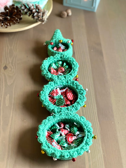 Stacking Christmas Tree Basket Crochet Pattern - Instant Download PDF