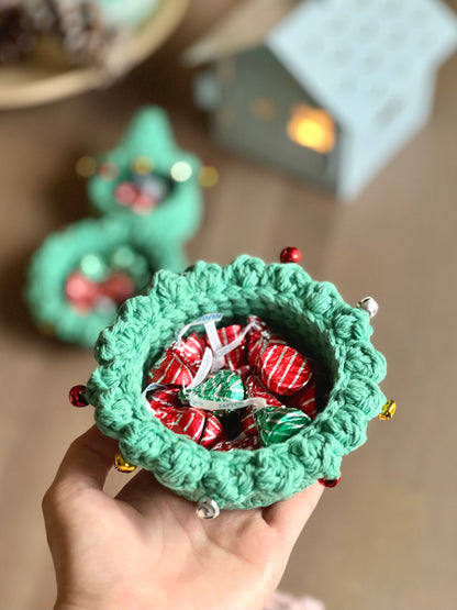 Stacking Christmas Tree Basket Crochet Pattern - Instant Download PDF
