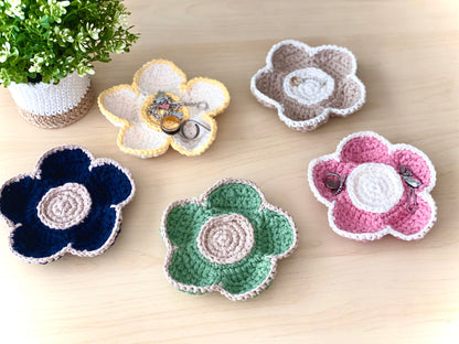 Flower Trinket Dish Crochet Pattern - Instant Download PDF