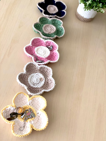 Flower Trinket Dish Crochet Pattern - Instant Download PDF