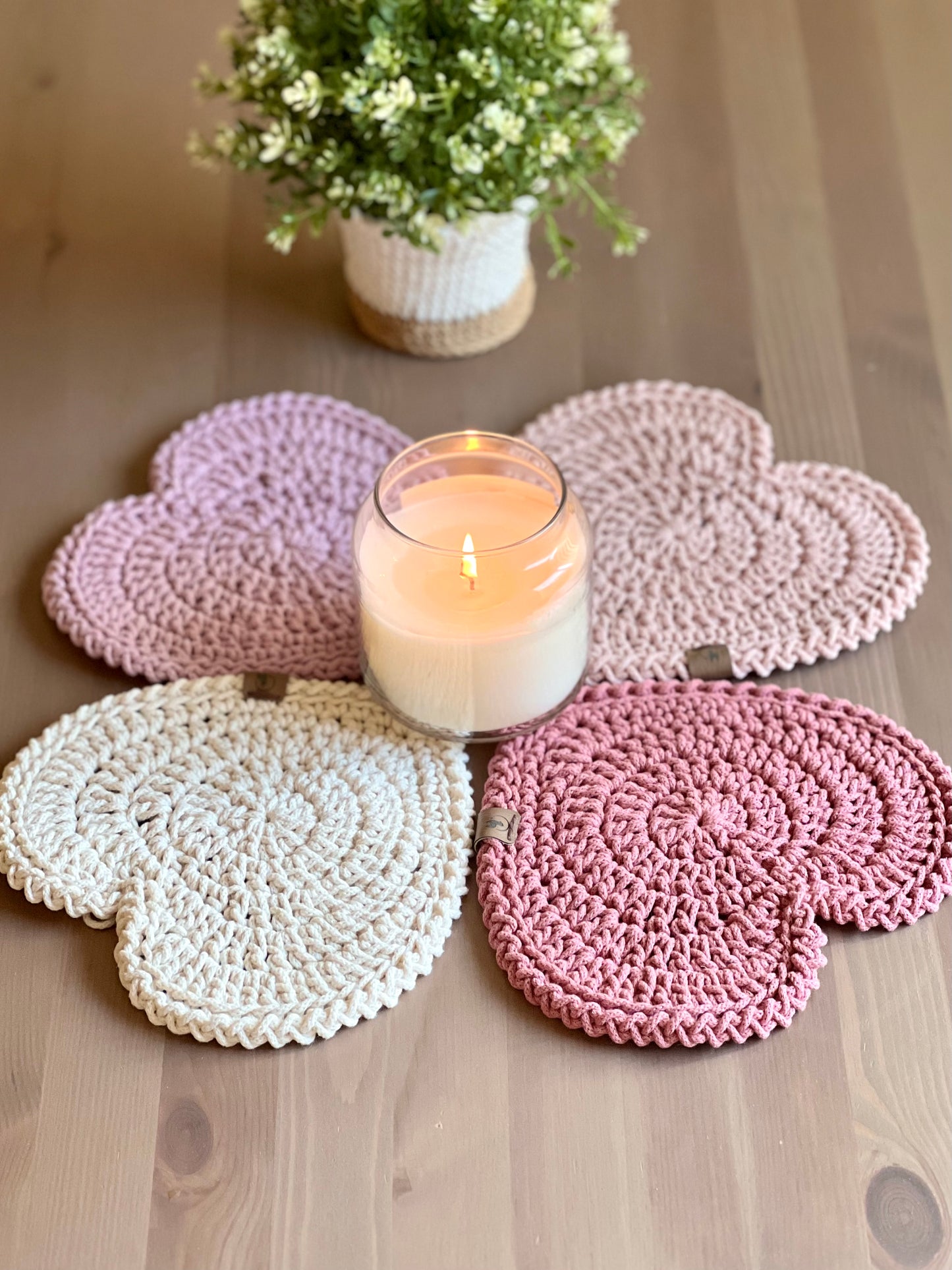 Heart Trivet Crochet Pattern - Instant Download PDF