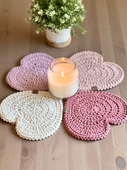 Heart Trivet Crochet Pattern - Instant Download PDF
