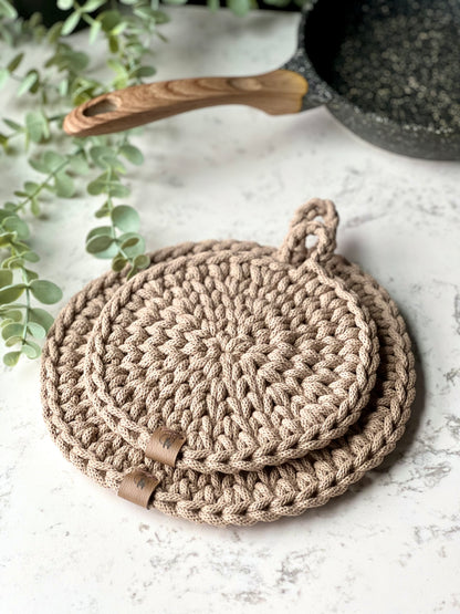 Verdura Hot Pad in 3 sizes Crochet Pattern - Instant Download PDF