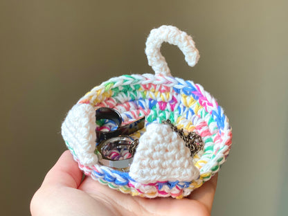 Hand-crocheted Cat Trinket Dish