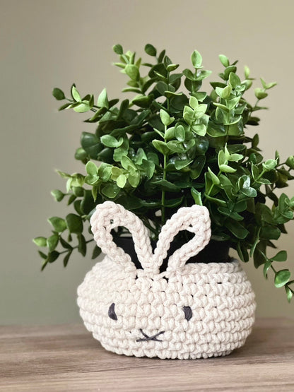 Bunny Basket Crochet Pattern - Instant Download PDF