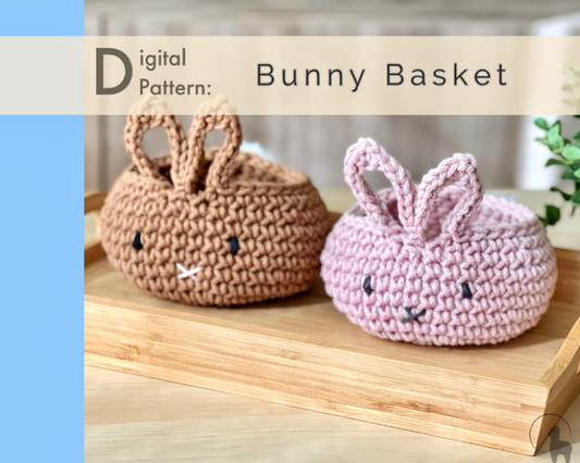 Bunny Basket Crochet Pattern - Instant Download PDF