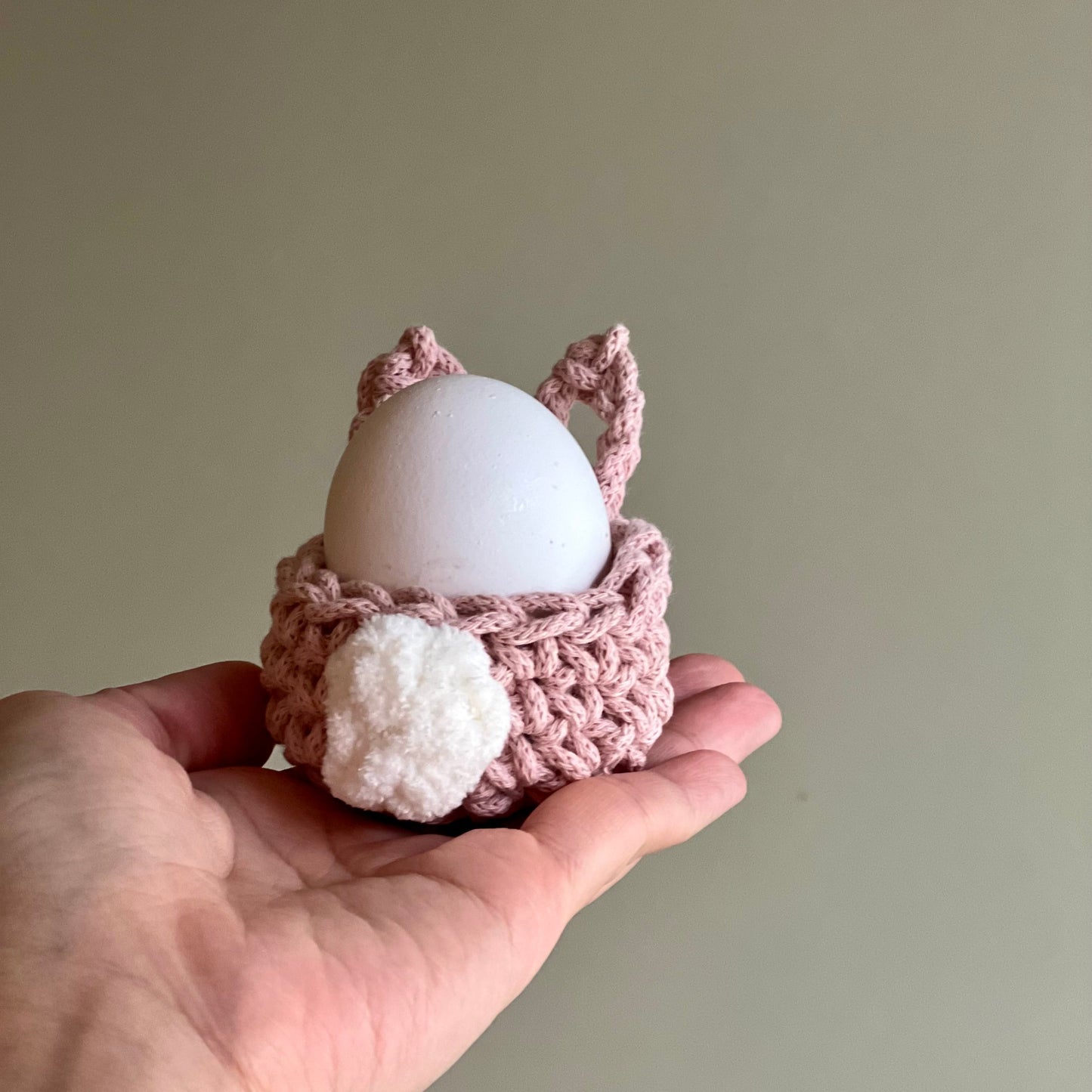 Bunny Easter Egg Holder- Set of 3, Hand-crocheted
