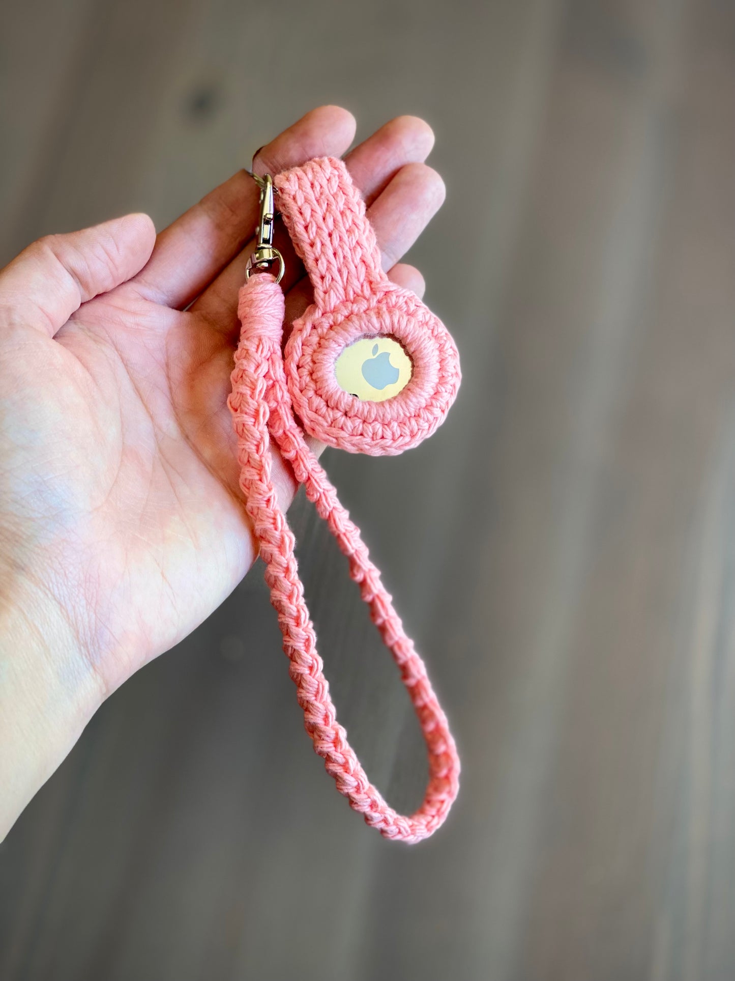 AirTag Holder Keychain Crochet Pattern - Instant Download PDF