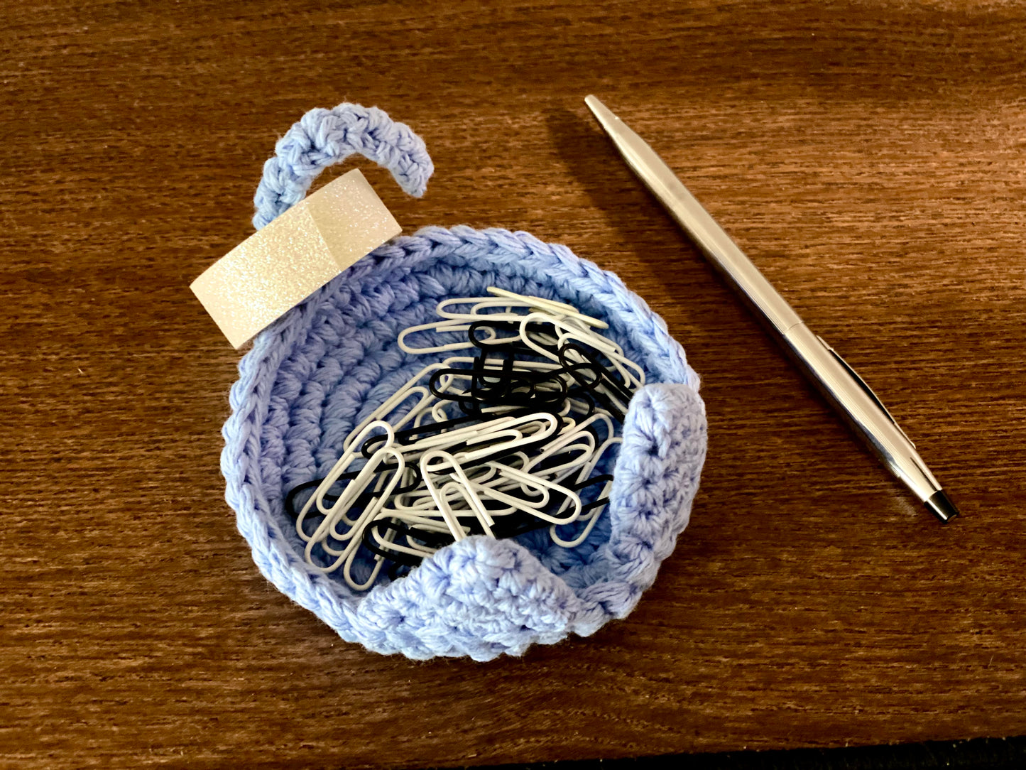 Hand-crocheted Cat Trinket Dish
