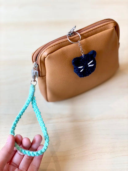 Cat Keychain Wristlet Crochet Pattern - Instant Download PDF