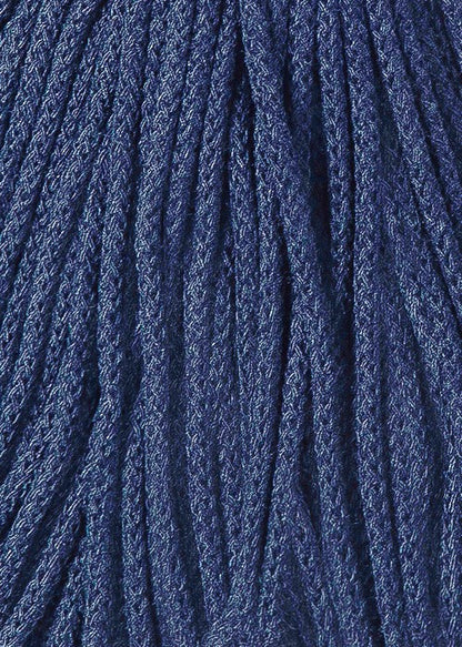 Bobbiny 3mm Braided Cotton Cord (100m/ 108yds) -- JEANS -- Macrame & Crochet