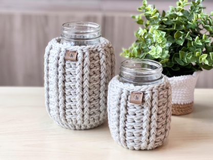 Hand-crocheted Mason Jar Cozy (Pint/ Quart)